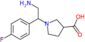 1-[2-amino-1-(4-fluorophenyl)ethyl]pyrrolidine-3-carboxylic acid