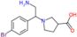 1-[2-amino-1-(4-bromophenyl)ethyl]pyrrolidine-3-carboxylic acid