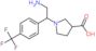 1-[2-amino-1-[4-(trifluoromethyl)phenyl]ethyl]pyrrolidine-3-carboxylic acid