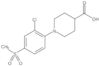 1-[2-Chloro-4-(methylsulfonyl)phenyl]-4-piperidinecarboxylic acid