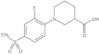 1-[2-Fluoro-4-(methylsulfonyl)phenyl]-3-piperidinecarboxylic acid