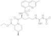 Ethyl (2R,4R)-1-[(2S)-5-[[imino(nitroamino)methyl]amino]-2-[[(3-methyl-8-quinolinyl)sulfonyl]amino…