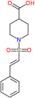 1-{[(E)-2-phenylethenyl]sulfonyl}piperidine-4-carboxylic acid