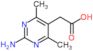 2-(2-amino-4,6-dimethyl-pyrimidin-5-yl)acetic acid