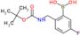 (2-{[(tert-butoxycarbonyl)amino]methyl}-5-fluorophenyl)boronic acid