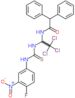 2,2-Diphenyl-N-(2,2,2-trichloro-1-{[(4-fluoro-3-nitrophenyl)carbamothioyl]amino}ethyl)acetamide
