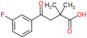 4-(3-fluorophenyl)-2,2-dimethyl-4-oxo-butanoic acid