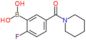 [2-fluoro-5-(piperidine-1-carbonyl)phenyl]boronic acid