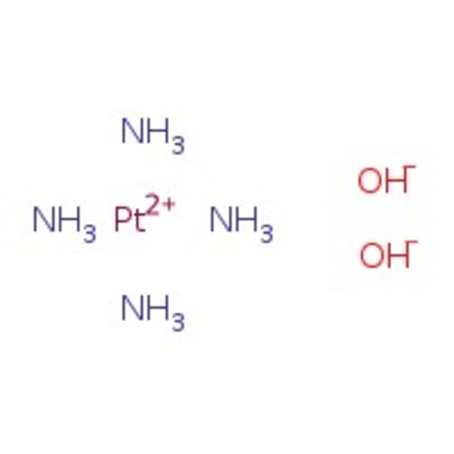 Tetraammineplatinum(II) hydroxide solution, Pt 8-11% w/w (cont. Pt)