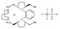 (-)-1,2-Bis[(2R,5R)-2,5-diethylphospholano]benzene(1,5-cyclooctadiene)rhodium(I) trifluoromethanesulfonate, 97%, Thermo Scientific Chemicals