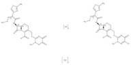 Ceftriaxone disodium salt, 50 mg/ml in distilled water