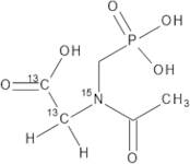 Glyphosate-N-acetyl 1,2-13C2 15N 100 µg/mL in Acetonitrile