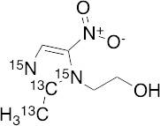 Metronidazole 13C2,15N2 100 µg/mL in Acetonitrile