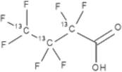 Perfluorobutanoic acid 13C3 (2,3,4-13C3) 50 µg/mL in Methanol:Water