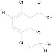 Dicamba D4 (phenyl D1 methoxy D3) 100 µg/mL in Acetone