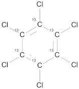 Hexachlorobenzene 13C6 100 µg/mL in Acetone