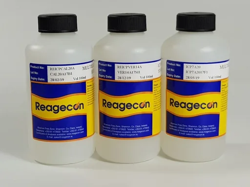 Reagecon ICP, ICP-MS Multi Element Standard (3 Elements) in 2% Nitric Acid (HNO₃), ICH Q3D Parente…