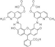 2-{4,5-Bis[(6-(2-ethoxy-2-oxohydroxy)-2-methylquinolin-8-ylamino)methyl]-6-hydoxy-3-oxo-3H-xanthen-9-yl}benzoic acid FL2A