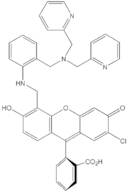 9-(2-Carboxyphenyl)-2-chloro-5-[{2-(di(2-pyridyl)aminomethyl)phenyl}aminomethyl]-6-hydroxy-3-xanthanone Zinpyr-4
