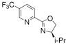 2-[(4R)-4-Isopropyl-4,5-dihydro-2-oxazolyl]-5-(trifluoromethyl)pyridine, 98%, (99% ee)