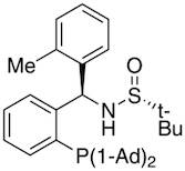 [S(R)]-N-[(R)-[2-(Diadamantanphosphino)phenyl](2-methylphenyl)methyl]-2-methyl-2-propanesulfinamide, 95%