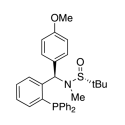 [S(R)]-N-[(R)-[2-(Diphenylphosphino)phenyl](4-methoxyphenyl)methyl]-N,2-dimethyl-2-propanesulfinamide, 95%