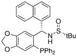 [S(R)]-N-[(S)-[6-(Diphenylphosphino)benzo[d][1,3]dioxol-5-yl]-1-naphthalenylmethyl]-2-methyl-2-propanesulfinamide, 95%