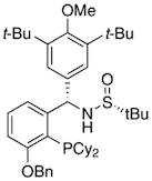 [S(R)]-N-[(S)-[3,5-Di-tert-butyl-4-methoxyphenyl][(3-benzyloxy-2-(dicyclohexylphosphino)phenyl)methyl]-2-methyl-2-propanesulfinamide, 95%