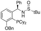 [S(R)]-N-[(R)-[(3-(Benzyloxy)-2-(dicyclohexylphosphino)phenyl)phenylmethyl]-2-methyl-2-propanesulfinamide, 95%