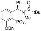 [S(R)]-N-[(R)-[(3-(Benzyloxy)-2-(dicyclohexylphosphino)phenyl)phenylmethyl]-N,2-dimethyl-2-propanesulfinamide, 95%