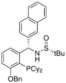 [S(R)]-N-[(S)-[3-(Benzyloxy)-2-(dicyclohexylphosphino)phenyl]-(2-naphthalenyl)methyl]-2-methyl-2-propanesulfinamide, 95%