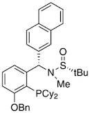 [S(R)]-N-[(S)-[3-(Benzyloxy)-2-(dicyclohexylphosphino)phenyl]-(2-naphthalenyl)methyl]-N,2-dimethyl-2-propanesulfinamide, 95%