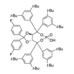 (3aR,8aR)-4,4,8,8-Tetrakis(3,5-di-tert-butylphenyl)-2,2-bis(4-fluorophenyl)-6-hydroxy-tetrahydro-6-oxide-[1,3]dioxolo[4,5-e][1,3,2]dioxaphosphepine, 98%, (99% ee)