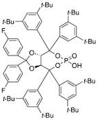 (3aS,8aS)-4,4,8,8-Tetrakis(3,5-di-tert-butylphenyl)-2,2-bis(4-fluorophenyl)-6-hydroxy-tetrahydro-6-oxide-[1,3]dioxolo[4,5-e][1,3,2]dioxaphosphepine, 98%