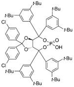 (3aR,8aR)-4,4,8,8-Tetrakis(3,5-di-tert-butylphenyl)-2,2-bis(4-chlorophenyl)-6-hydroxy-tetrahydro-6-oxide-[1,3]dioxolo[4,5-e][1,3,2]dioxaphosphepine, 95%, (99% ee) 95%, (99% ee)