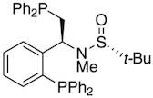 [S(R)]-N-[(1S)-2-(Diphenylphosphanyl)-1-(2-(diphenylphosphanyl)phenyl)ethyl]-N,2-dimethyl-2-propanesulfinamide, 95%