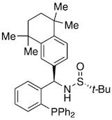 [S(R)]-N-((R)-(2-(Diphenylphosphino)phenyl)(5,6,7,8-tetrahydro-5,5,8,8-tetramethyl-2-naphthalenyl)methyl]-2-methyl-2-propanesulfinamide, 95%