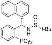 [S(R)]-N-[(S)-[2-(Dicyclohexylphosphino)phenyl]-1-naphthalenylmethyl]-2-methyl-2-propanesulfinamide, 95%