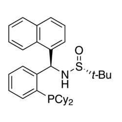 [S(R)]-N-[(R)-[2-(Dicyclohexylphosphino)phenyl]-1-naphthalenylmethyl]-2-methyl-2-propanesulfinamide, 95%