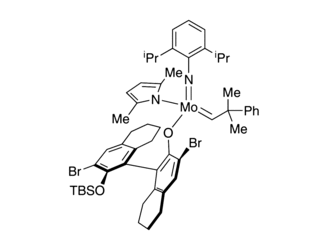 [2,6-Bis(1-methylethyl)benzenaminato(2-)][(1R)-3,3'-dibromo-2'-[[(1,1-dimethylethyl)dimethylsilyl]oxy]-5,5',6,6',7,7',8,8'-octahydro[1,1'-binaphthalen]-2-olato-kO](2,5-dimethyl-1H-pyrrol-1-yl)(2-methyl-2-phenylpropylidene) molybdenum (VI), paraffin pellets