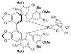 Chloro{(R)-(-)-5,5'-bis[di(3,5-di-t-butyl-4-methoxyphenyl)phosphino]-4,4'-bi-1,3-benzodioxole}(p-cymene)ruthenium(II) chloride [RuCl(p-cymene)((R)-dtbm-segphos®)]Cl