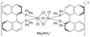 Dimethylammonium dichlorotri(µ-chloro)bis[(R)-(+)-2,2'-bis(diphenylphosphino)-1,1'-binaphthyl]diruthenate(II) [NH2Me2][{RuCl((R)-binap)}2(µ-Cl)3]