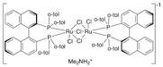 Dimethylammonium dichlorotri(µ-chloro)bis[(R)-(+)-2,2'-bis(di-p-tolylphosphino)-1,1'-binaphthyl]diruthenate(II) [NH2Me2][{RuCl((R)-tolbinap)}2(µ-Cl)3]