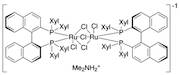 Dimethylammonium dichlorotri(µ-chloro)bis{(S)-(-)-2,2'-bis[di(3,5-xylyl)phosphino]-1,1'-binaphthyl}diruthenate(II) [NH2Me2][{RuCl((S)-xylbinap)}2(µ-Cl)3]