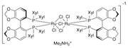 Dimethylammonium dichlorotri(µ-chloro)bis{(R)-(+)-5,5'-bis[di(3,5-xylyl)phosphino]-4,4'-bi-1,3-benzodioxole}diruthenate(II) [NH2Me2][{RuCl((R)-dm-segphos®)}2(µ-Cl)3]