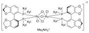 Dimethylammonium dichlorotri(µ-chloro)bis{(S)-(-)-5,5'-bis[di(3,5-xylyl)phosphino]-4,4'-bi-1,3-benzodioxole}diruthenate(II) [NH2Me2][{RuCl((S)-dm-segphos®)}2(µ-Cl)3]