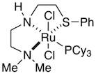 Dichloro[N1,N1-dimethyl-N2-[2-(phenylthio-κS)ethyl]-1,2-ethanediamine-κN1,κN2](tricyclohexylphosphine)ruthenium(II)