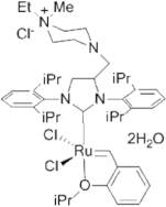(1,3-Bis(2,6-diisopropylphenyl)-4-((4-ethyl-4-methylpiperzain-1-ium-1-yl)methyl)imidazolidin-2-ylidene)(2-isopropoxybenzylidene)ruthenium(II)dichloride chloride dihydrate FixCat