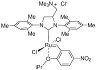 1,3-Bis(2,4,6-trimethylphenyl)-4-[(trimethylammonio)methyl]imidazolidin-2-ylidene]-(2-i-propoxy-5-nitrobenzylidene)dichlororuthenium(II) chloride nitro-StickyCat Cl