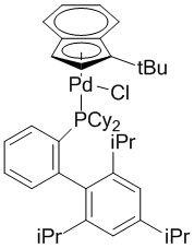 Chloro(1-t-butylindenyl)[2-(dicyclohexylphosphino)-2',4',6'-tri-i-propyl-1,1'-biphenyl]palladium(II)